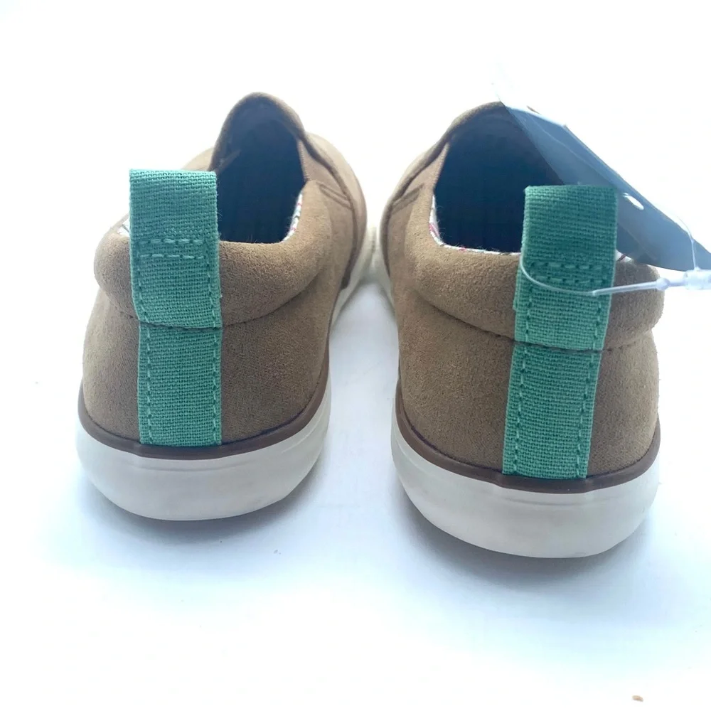 This is a pair of Cat & Jack Keagan slip-on sneakers in a brown